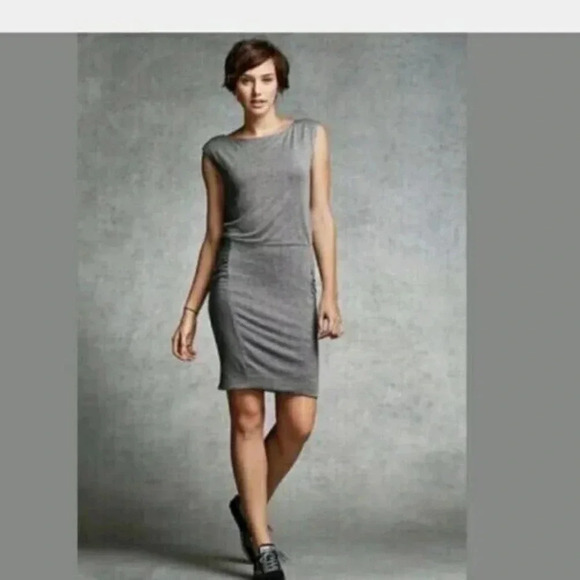 Athleta Westwood Dress Women's Size Small Sleeveless Heathered Gray Stretch - Picture 2 of 5